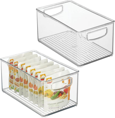 mDesign Plastic Baby Nursery and Food Organizer - Storage Holder Bin with