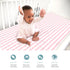 100% Organic Cotton Fitted Sheets for Standard Crib and Toddler Mattresses/Pads 28” x 52” and up to 6” thick. Boys and Girls. Fits, Dream On Me, Lullaby, Safety 1st, Newton, and other brands.Girl
