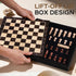 Set 12 Inch 2 1 2 Sets Peradix Magnetic Chess Classic in with Chess Pieces, Wood Board Box with Storage, Extra Queens