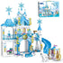 Girls Castle Building Blocks Toys Set - 377 Pieces Ice Princess Castle Construction, Snow Castle Building Bricks, Gift