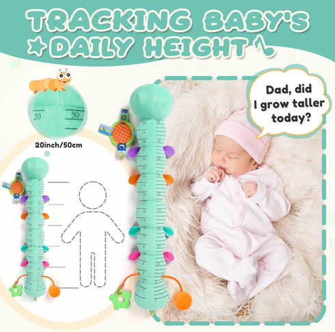 AWOTOY 0-6-12 Tummy Baby Toys Months,Musical Caterpillar Stuffed Animals Activity Infant Toys