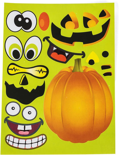 Halloween Stickers - 72 Sheets Kids Jack O' Lantern Pumpkin Stickers by Tigerdoe - Create a Pumpkin for Kids