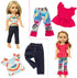 Ecore Fun 10 Sets Doll Clothes Outfits for 15 Inch Girl Dolls, 14.5 Inch Dresses, Pajamas, Hair Clips