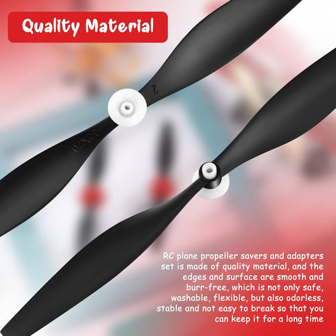 6 Sets Tr-p51 4 Riakrum Spare Rc Plane Propellers Airplane Carbon Fiber Nose Cone Compatible with Rc Plane Channel