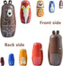 Conzy Russian Nesting Dolls for Kids, Stacking Wooden Handmade Matryoshka Dolls, 5 Piece Cute Cartoon Animal Pattern