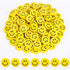 Whaline 80Pcs Smile Mini Bulk Erasers, Welcome Back to School Yellow Round Happy Face Collection for Classroom Rewards