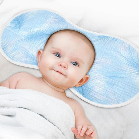 tplaotee 22x11in Light Blue Feather Cotton burping Cloths Good Absorbent? Baby wash Cloth for Unisex boy and Girl