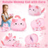 5 Family-19" Mommy 4 PCS Pink Sakura Cat Plush Stuffed Animal Soft Pink Sakura Cat Plush, Large Plushies with Baby