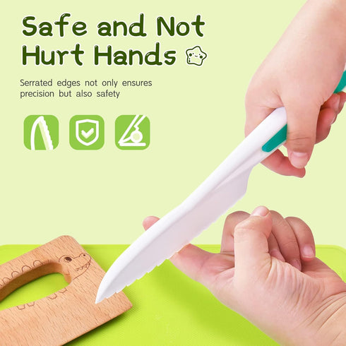 13 Pcs Montessori Kitchen Tools for Toddlers, Safe Knife Set for Real Cooking