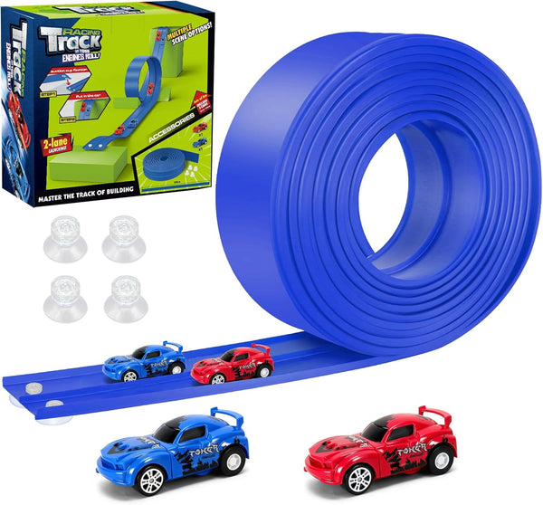 KETIEE Flex Tracks 16Ft for Kids: Flexible Race Car Ramp Track with