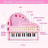 Love&Mini 31 Keys Pink Piano Keyboard Toys for Girls, with Microphone and Stool, Toddler Music Gifts for Ages 1-5