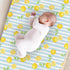 KuphiL10C Summer Girls-16x32 Lemon Leaves Stripes Pattern Baby Changing Pad Cover, Unisex Fruits Nursery Diaper