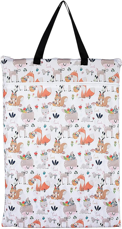 ReUseLife Large Hanging Wet/Dry Cloth Diaper Pail Bag for Reusable Diapers or Laundry