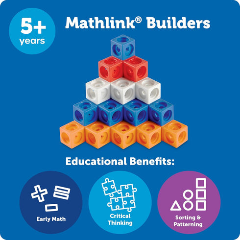 100 5+ Set Set Learning Resources STEM Explorers MathLink Builders - Pieces, Ages Kindergarten STEM Activities, Math