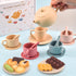 Set Set 3 4 5 6 Silicone Tea Party for Little Girls Kids Toddlers Tea with Tea Pot Cups Food Pretend Play Kitchen