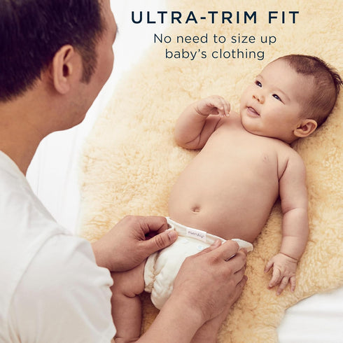 3-Pack, 1 (7-17lbs) Esembly Cloth Diaper Inner - Organic Cotton Fitted Diaper- Soft, Ultra-Absorbant, Trim-Fitting