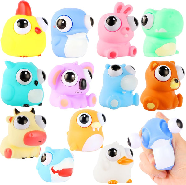 LiYiQ 12 PCS Squeeze Toys Eye Popping Squeeze Toy Fidget Toys Party Favors