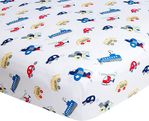 Frenchie Mini Couture Pack 100% 28 52 8in , Cars, Boats, Planes Single Fitted Crib Sheet Cotton, x x