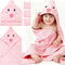 Sublaga 4 Pcs Baby Towels and Washcloths Set, Hooded Baby Towel, Soft and