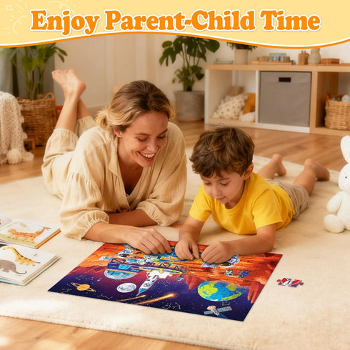 Kazmido 4 Packs 100 4-6 6-8 8-10, 3-5 4-6 5-8, 100 15"x10" Piece Puzzles for Kids Ages USA World Map Kids Puzzles Ages