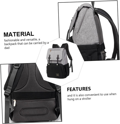 Mummy Travel Bag Double Shoulder Bag Oxford Cloth Large Capacity Diapers Storage