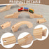 1 Pack Wood Train Track Expansion Wooden Train Track Accessories Bridge Connectors Compatible with Most Major Toy