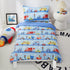 PINNKKU 4-Piece Toddler Bedding Set, Includes 1 Flat Sheet, 1 Fitted Sheet,
