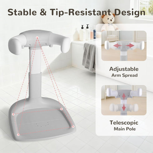 EC-Gaze 836 Baby Shower Stand Adjustable Baby Bath Stand & Toddler Shower Stand, Baby Shower Standing Support