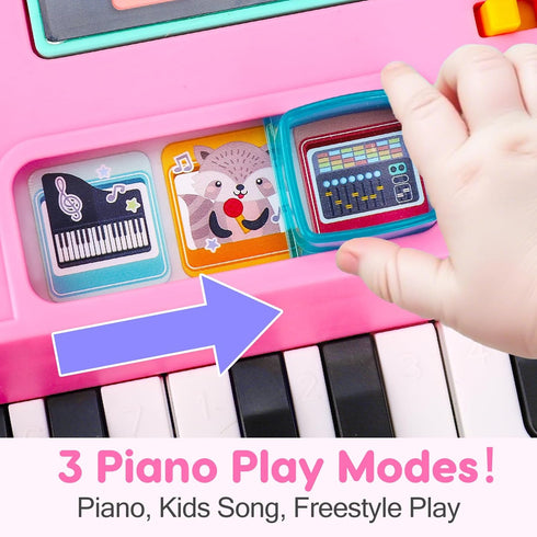 1-3 6-9-12-18 1 0-2 Baby DJ Table for Toddlers with Music & Light, Musical Baby Piano Toys Months Toddler Activity
