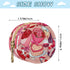 Valentines Gift Round Pacifier Storage Case with Zipper, Portable Pacifier Case for Travel, Diaper Bag & Purse