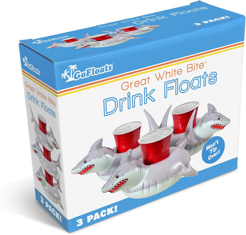 GoFloats Inflatable Pool and Hot Tub Drink Holders (3 Pack) - Choose from Unicorn, Flamingo, Palm Tree and More