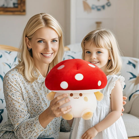 Nuokin 12 inch Mushroom Plush Toys Cute Stuffed Mushroom Pillow Stuffed Toy Birthday Present Home Decor Halloween