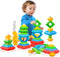 Montessori Toys for 1-4 Year Olds, 30Pcs Building Blocks Stacking Educational Toys, STEM Sensory Gifts for Kids Age
