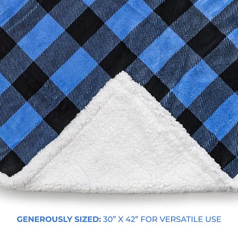 Ultra Soft Sherpa Fleece Plaid Baby Blanket, Cozy Plush Throw Blanket for Kids, Reversible Plaid, Washable