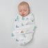 SwaddleDesigns Cotton Muslin Swaddle Blanket, 46x46 inches, Receiving Blanket for Baby Boys & Girls, Watercolor Denim