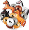 Threan 44 Pcs Horse Party Decoration, Including 12 Inch Horse Latex Balloon, 30 Inch Foil Balloon for Cowboy Cowgirl