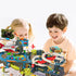 Ponilyer 3-12 Dinosaur Track Toy, Electric Simulated Scenario Car Road, Children's Competition Race Track, Music