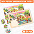 Nexority 4 Packs 24 3-5, 4-8, PCs Wooden Puzzles for Kids Ages Montessori Toddler Jigsaw Puzzles, Preschool Educational
