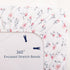 3 Pack 28x52 Inches PHF Soft Rose Floral Crib Sheets Fitted, Silky Comfy Breathable Baby Sheets for Boys Girls, Fits