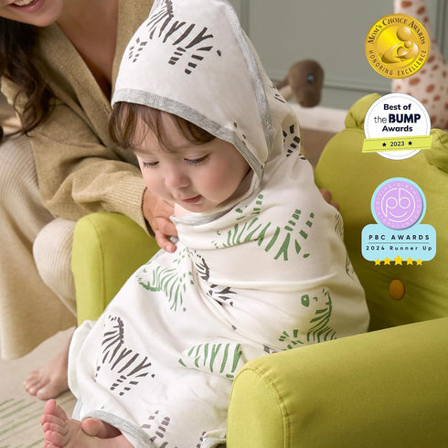 Momcozy Set Best Wishes Baby Towel with Hooded-Original Design Baby Towel -Soft & Absorbent- Shower Gifts or Bath
