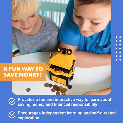 8 KidzRobotix - Money Bank Robot - Build a Piggy Bank for Kids Robot, Inspire STEM Learning, Boost Creativity
