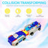 WIESSOC Toy,2 Collision Transforming Dinosaur Car Magnetic Cars Transform Into Dinosaur Toys,Transformation Car Toys