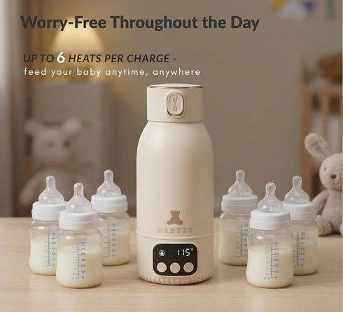 17oz Portable Bottle Warmer Baby Bottle Warmer for Breast Milk & Formula, Fast Heating with Smart Temperature Control