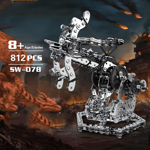 3D Metal Puzzles for Adults - Dragon Crossbow Building Kits, 815Pcs Mechanical Models for Brain Teasers