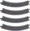 Kato USA Model Train Products UNITRACK Compact Tracks (4-Piece), 183mm/(7") Radius/45-Degree