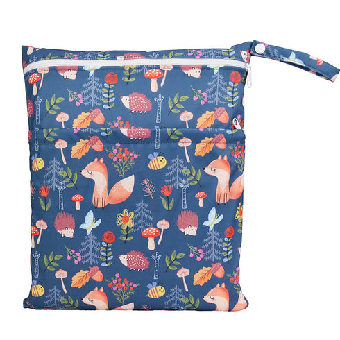 Sigzagor Wet Bag Baby Cloth Diaper Nappy Bag Reusable Washable With Two Zippered