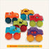 Battat Plastic Toy Cars - 6-Pack with Storage Bag, Colorful Toddler Trucks, Easy to Clean, Mini Monster Trucks for 2+