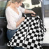DILIMI Baby Car Seat Cover, Minky Warm Car Seat Covers for Babies, Peekaboo Opening Infant Car Seat Cover, Nursing