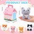 12 Set HAPGFS Pcs Mini Plush Kitty Stuffed Cats, Cat Party Favors with Keychain Gift Toys with Carton House, Kids