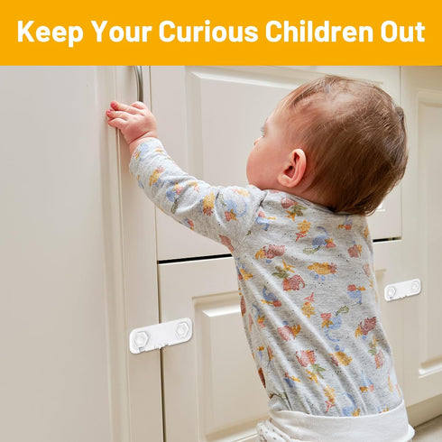 6 Pack Fridge Locks for Kids, Cabinet Locks Baby Proofing, Child Proof Refrigerator Lock for Safety, Baby Locks for